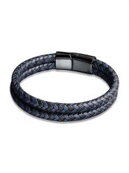 Uomo Bransoletka w kolorze czarno-niebieskim rozmiar: onesize. Czarne biżuteria dla mężczyzn Uomo, ze stali. Za 73.95 zł.