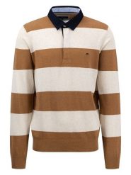 FYNCH-HATTON Koszulka polo w kolorze brązowo-kremowym rozmiar: M. Brązowe koszulki polo męskie Fynch-Hatton, m, bez wzorów, z bawełny, bez ramiączek. Za 143.99 zł.