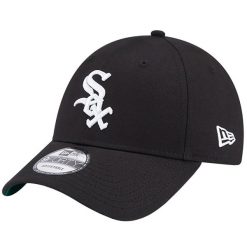 Czapka z daszkiem męska Team Side Patch 9FORTY Chicago White Sox Cap. Czarne czapki męskie New Era, bez wzorów, z poliesteru, sportowe. Za 119.99 zł.