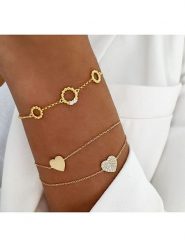 DI GIORGIO Pozłacana bransoletka z elementami ozdobnymi rozmiar: onesize. Żółte bransoletki damskie DI GIORGIO, pozłacane. Za 171.68 zł.