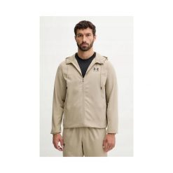 Kurtka Męska Wiatrówka Under Armour Z Kapturem Rival Woven. Brązowe kurtki treningowe męskie Under Armour, m, bez wzorów, do biegania. Za 249.99 zł.