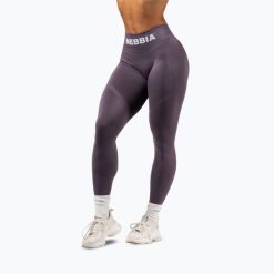 Legginsy treningowe damskie NEBBIA Flow Seamless Push-Up. Szare legginsy damskie Nebbia, l, bez wzorów, z elastanu. Za 219.99 zł.