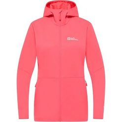 Kurtka softshell damska Jack Wolfskin Feldberg Hoody. Czerwone kurtki softshell damskie Jack Wolfskin, bez wzorów, z softshellu, bez kaptura. Za 429.99 zł.