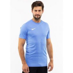 Koszulka treningowa męska Nike Park Vii. Niebieskie t-shirty sportowe męskie Nike, m, bez ramiączek, do piłki nożnej. Za 89.99 zł.