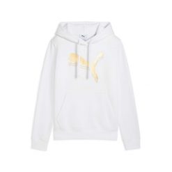 Bluza damska z kapturem Puma Ess Metallic Fl. Białe bluzy z kapturem damskie Puma, prążkowane. Za 260.50 zł.