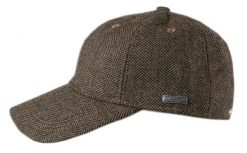Jesienno Zimowa Czapka z Daszkiem, z Wełną, Jodełka - Pako Jeans - Ciemny Karmel. Czapki męskie Pako Jeans, na zimę, bez wzorów, z jeansu. Za 59.00 zł.