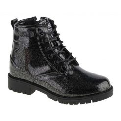 Buty Big Star Shoes II374047 czarne. Czarne buty sportowe dziewczęce bez wzorów, z materiału, bez zapięcia. Za 243.63 zł.