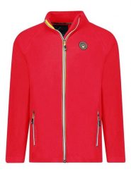 Geographical Norway Kurtka polarowa "Tugim" w kolorze czerwonym rozmiar: S. Czerwone kurtki męskie Geographical Norway, s, z aplikacjami, z materiału, bez kaptura. Za 79.21 zł.