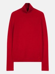 Perfect Cashmere Kaszmirowy golf "Ashley" w kolorze czerwonym rozmiar: S. Czerwone golfy damskie Perfect Cashmere, s, bez wzorów, z kaszmiru, bez ramiączek. Za 390.00 zł.