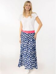 Zwillingsherz Spódnica "Hearts Allover" w kolorze niebieskim rozmiar: L/XL. Niebieskie spódniczki damskie Zwillingsherz, l, bez wzorów, z wiskozy, maxi, proste. Za 118.56 zł.