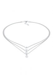 Elli Damski Choker Warstwaowy trzy warstwy Płyta Boho Trend Blogger w srebrze 925 Sterling Silver Naszyjniki 1 ct. Szare naszyjniki damskie Elli, srebrne. Za 293.99 zł.