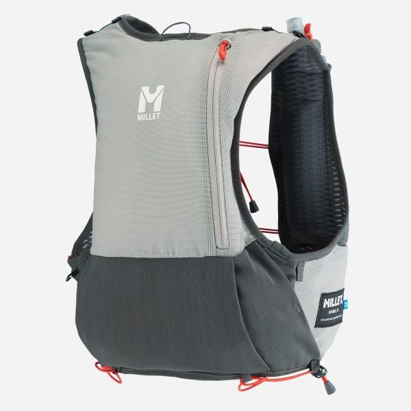 Plecak do biegania Millet Intense 5 L na softflaski. Szare plecaki damskie Millet, bez wzorów, z materiału. Za 429.00 zł.