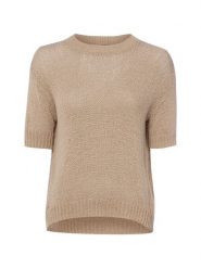 Franco Callegari koszulka z dzianiny Kobiety brązowy, XL. Brązowe t-shirty damskie Franco Callegari, xl, bez wzorów, z bawełny, bez kołnierzyka. Za 159.95 zł.