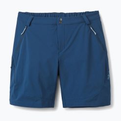 Spodenki trekkingowe damskie Rab Torque Mountain. Niebieskie szorty damskie RAB, bez wzorów, z materiału. Za 389.99 zł.