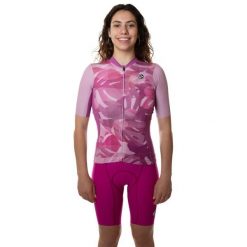 Koszulka rowerowa damska Ottima Rosa. Czerwone topy sportowe damskie C-LAB, xl, bez wzorów, bez ramiączek. Za 537.83 zł.