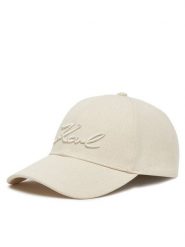 KARL LAGERFELD Czapka z daszkiem A1W33069 Écru. Czapki z daszkiem damskie Karl Lagerfeld, bez wzorów, z bawełny. Za 169.99 zł.