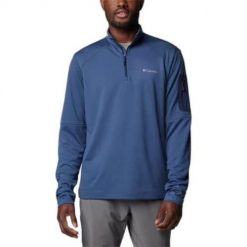 Bluza sportowa męska Columbia 2095603478. Niebieskie bluzy bez kaptura męskie Columbia, bez wzorów, sportowe, bez kołnierzyka, bez ramiączek. W wyprzedaży za 169.00 zł.
