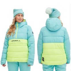 Kurtka kangurka zimowa na narty i snowboard damska. Czarne kurtki damskie O'neill, bez wzorów, bez kaptura, narciarskie. W wyprzedaży za 510.95 zł.