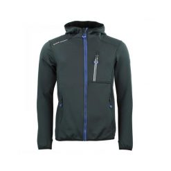 Kurtka polarshell Peak Mountain. Czarne kurtki męskie Peak Mountain, xl, z aplikacjami, z elastanu, klasyczne, bez kaptura. Za 279.65 zł.