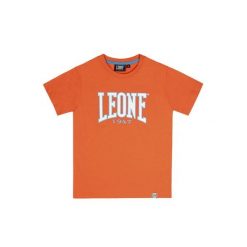 Koszulka z bawełna na czas wolny na co dzień. Brązowe t-shirty damskie LEONE 1947 APPAREL, bez wzorów, z bawełny, bez kołnierzyka. W wyprzedaży za 44.86 zł.