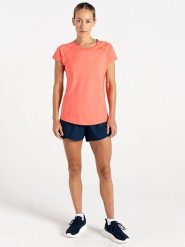 Dare 2b Koszulka sportowa "Corral Tee" w kolorze łososiowym rozmiar: 42. Pomarańczowe bluzki sportowe damskie Dare 2b, z materiału, bez kołnierzyka, bez ramiączek. Za 45.95 zł.