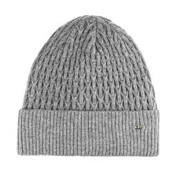 Jednokolorowa Czapka Zimowa Typu Beanie – Zimowa - Popielata Dzianina. Szare czapki męskie His Story, na jesień, bez wzorów, z dzianiny. Za 40.00 zł.