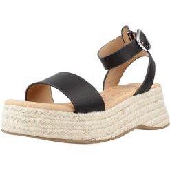 Sandały MTNG 51729M Czarny. Czarne sandały damskie MTNG, bez wzorów, z syntetyku, bez obcasa. Za 152.99 zł.