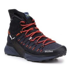Buty Salewa Ms Dropline Mid 61386-0976 czarne. Czarne buty trekkingowe męskie z materiału, za kostkę, bez zapięcia. Za 1,203.68 zł.
