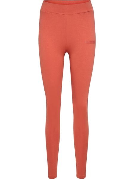 Legginsy damskie Hummel - wysoki stan, długie, jasnobrązowe. Czerwone legginsy damskie HUMMEL, s, bez wzorów, z bawełny. Za 82.10 zł.
