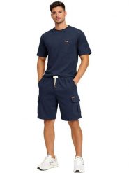 Geographical Norway Bermudy "Palafel" w kolorze granatowym rozmiar: XXL. Niebieskie szorty męskie Geographical Norway, bez wzorów. Za 82.99 zł.