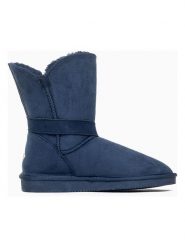 ISLAND BOOT Botki zimowe "Eveline" w kolorze granatowym rozmiar: 40. Niebieskie botki damskie Island Boot, na zimę, z materiału, bez obcasa, bez zapięcia. Za 123.53 zł.