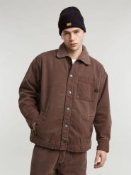 G-Star Kurtka przejściowa w kolorze brązowym rozmiar: L. Brązowe kurtki męskie G-Star, l, bez wzorów, z polaru, retro, bez kaptura. Za 354.10 zł.