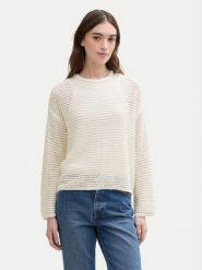 Tom Tailor Denim Sweter 1045610 Écru Loose Fit. Swetry klasyczne damskie Tom Tailor Denim, s, z denimu, bez kołnierzyka. Za 139.99 zł.