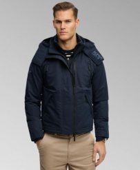 Superdry Kurtka Hooded Microfibre Arctic Windcheater — DWR. Niebieskie kurtki damskie Superdry., m, bez wzorów, z elastanu, bez kaptura. Za 496.00 zł.