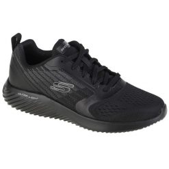 Buty sportowe Sneakersy męskie, Skechers Bounder Verkona. Czarne buty sportowe na co dzień męskie Skechers, bez zapięcia, trekkingowe. Za 279.99 zł.