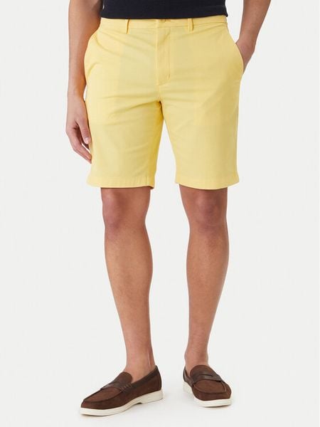 Tommy Hilfiger Szorty materiałowe Denton 9.5 MW0MW42351 Żółty Slim Fit. Żółte szorty męskie Tommy Hilfiger, bez wzorów, z bawełny. Za 239.99 zł.