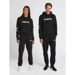 Bluza z kapturem Hummel Legacy Logo. Niebieskie bluzy sportowe damskie HUMMEL, s, bez wzorów, bez ramiączek, z kapturem. Za 167.50 zł.