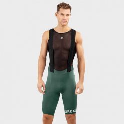 Męskie spodenki rowerowe z szelkami Kolarstwo Siroko BX Oberwald. Czarne szorty męskie SIROKO, bez wzorów, z nylonu, sportowe. Za 593.00 zł.