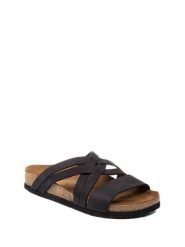 Comfortfusse Skórzane klapki w kolorze czarnym rozmiar: 40. Czarne klapki damskie Comfortfusse, bez wzorów, bez obcasa. Za 183.59 zł.