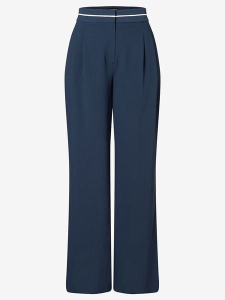 More & More Spodnie w kolorze granatowym rozmiar: 36. Niebieskie spodnie materiałowe damskie MORE & MORE, bez wzorów, z materiału, z podwyższonym stanem. Za 182.72 zł.