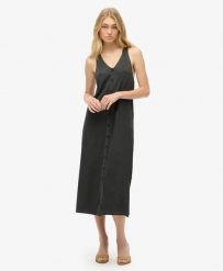 Superdry Sukienka Beach Jersey Midi z czystej bawełny. Czarne bikini damskie Superdry., bez wzorów. Za 280.55 zł.