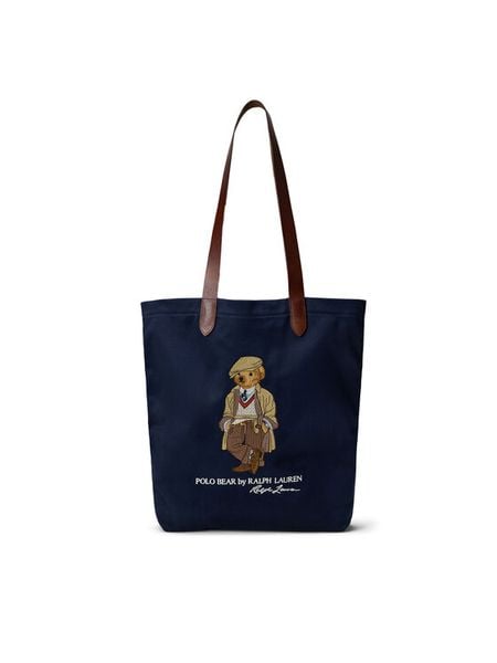 Polo Ralph Lauren Torba 405974589001 Granatowy. Niebieskie torebki klasyczne damskie Polo Ralph Lauren, bez wzorów, z materiału, bez dodatków. Za 419.99 zł.