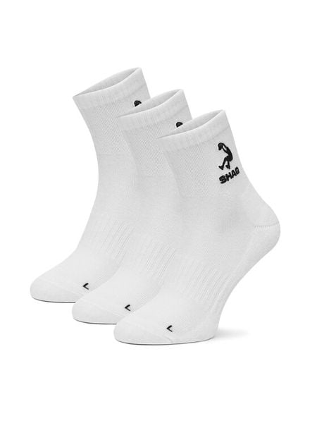Shaq Skarpety krótkie AS_SHQ_H_001Z_SS25 (3-PACK) Biały. Białe skarpetki damskie Shaq, bez wzorów, z bawełny. Za 44.99 zł.