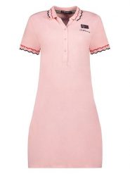 Geographical Norway Sukienka polo "Jamaela" w kolorze jasnoróżowym rozmiar: XL. Różowe sukienki damskie Geographical Norway, xl, bez wzorów, bez kołnierzyka, bez ramiączek, mini. Za 74.81 zł.