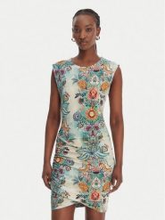 Just Cavalli Sukienka codzienna 80PAOE04 CJ112 Kolorowy Slim Fit. Sukienki damskie Just Cavalli, na co dzień, l, bez wzorów, z bawełny, bez kołnierzyka, bez ramiączek, proste. Za 1,022.99 zł.