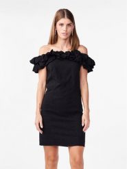 YAS Sukienka koktajlowa Carrie 26034740 Czarny Slim Fit. Czarne sukienki damskie YAS, s, bez wzorów, z syntetyku, wizytowe, bez kołnierzyka, bez ramiączek. Za 349.99 zł.