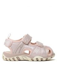 Leaf Sandały Runn LRUNN101F Różowy. Czerwone sandały dziewczęce Leaf, ze skóry, bez zapięcia. Za 139.99 zł.