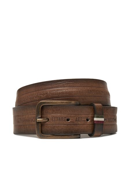 Aeronautica Militare Pasek Męski 251CP262PL274 Brązowy. Brązowe paski męskie AERONAUTICA MILITARE, bez wzorów, ze skóry. Za 179.99 zł.