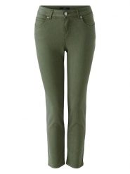 Oui Jegginsy w kolorze khaki rozmiar: 34. Brązowe legginsy damskie Oui, bez wzorów, z materiału. Za 118.56 zł.