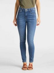 Lee Dżinsy - Slim fit - w kolorze niebieskim rozmiar: W32/L33. Niebieskie jeansy damskie Lee, z podwyższonym stanem. Za 89.47 zł.